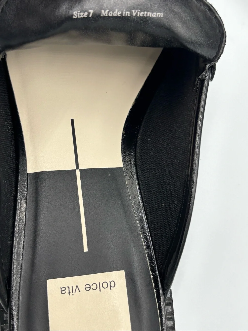 Dolce Vita Black Leather Penny Loafer Mules Women’s Size 7
